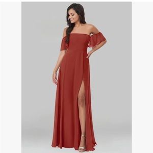 Azazie Sue Terracotta dress